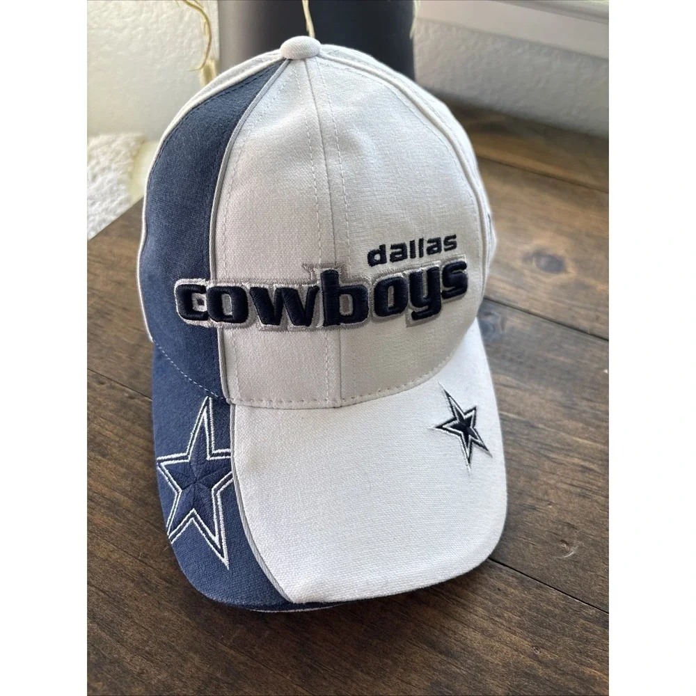 Vintage 90's NFL Dallas Cowboys Stars Reebok Hat/Cap Snapback Blue White